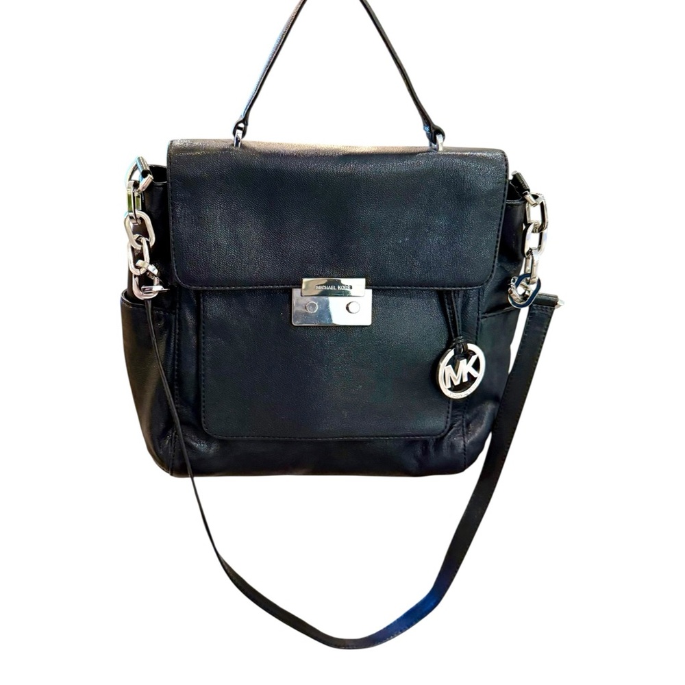 Michael Kors Black Leather Satchel/Shoulder Bag